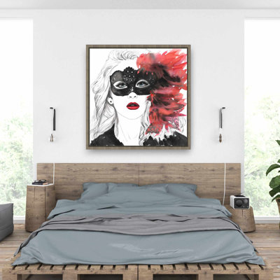 Bal masqué - Toile encadrée pour chambre à coucher beauté
