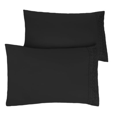 Eldon Two Microfiber Lace Pillowcases by Southshore Fine Linens