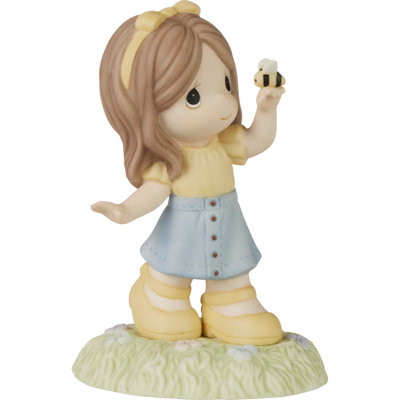 Precious Moments Girl with a Bee on Her Finger Figurine 5.43 Inch