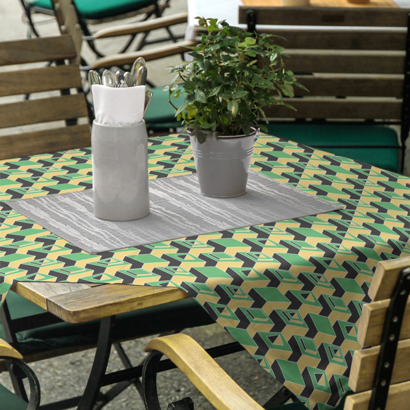 Nappe de gratte-ciels classiques, Vert/jaune