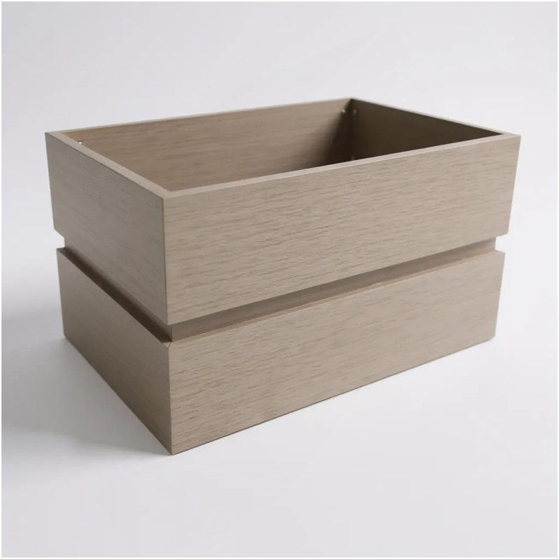Jardinière rectangulaire Rectanglar Terrace - Brun cendré, Gris brun, H 9,5 po x l 18 po x P 11 po