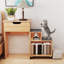 Nightstand With Wheels And Movable Open Storage