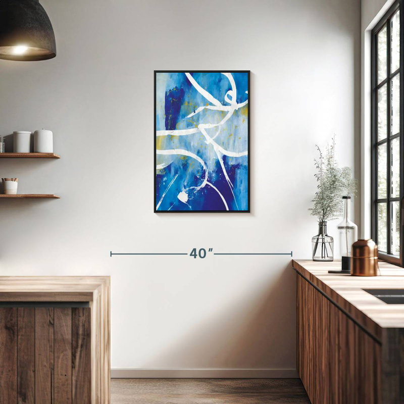 Walley White Gold Splatter, Floating Frame Black, 21" X 31"