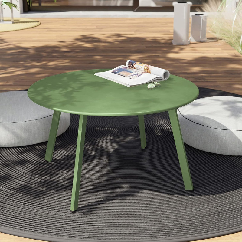 Table basse d'extérieur 27,5 po Aljawhara, Vert sauge