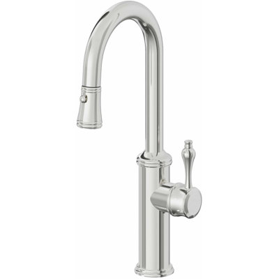 Davoli Pull-Down Prep/Bar Faucet with Button Sprayer