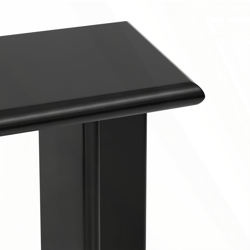 Table d'entrée moderne avec pieds en L, Noir