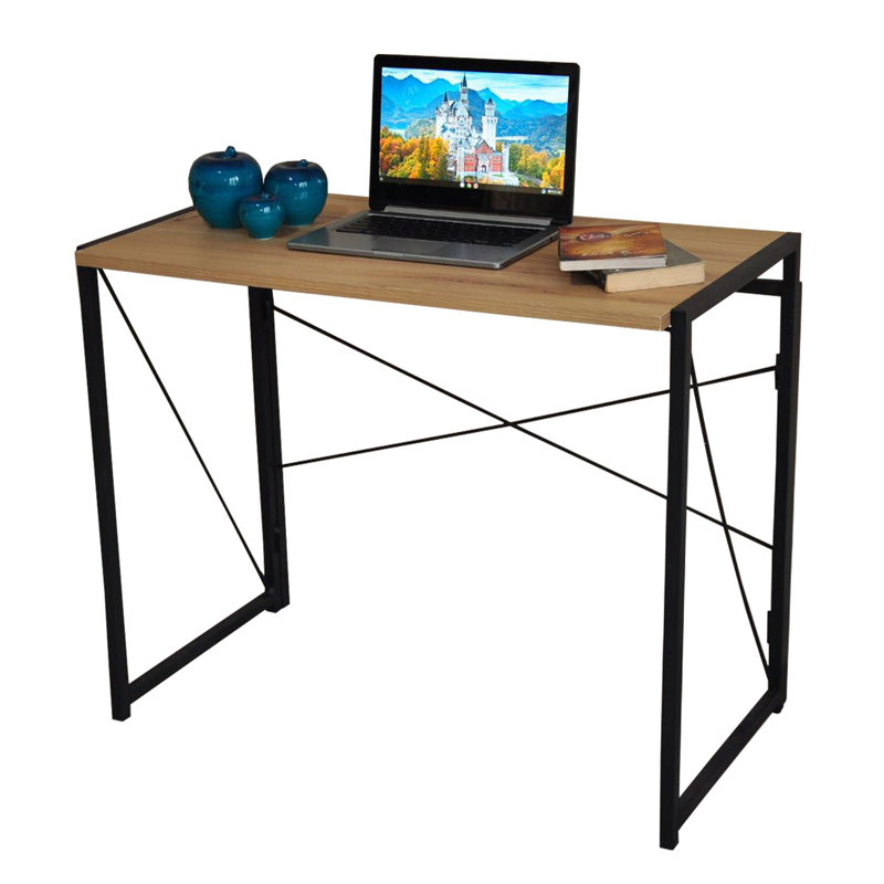 Danyaal Metal Base, 75cm H x 100cm W x 50cm D, Black, Rustic Brown