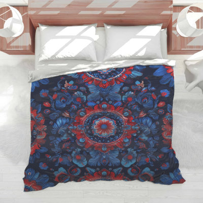 Édredon complexe à motif floral Mandala