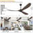 72" Large Indoor Solid Wood Ceiling Fan With Remote Control-475004676