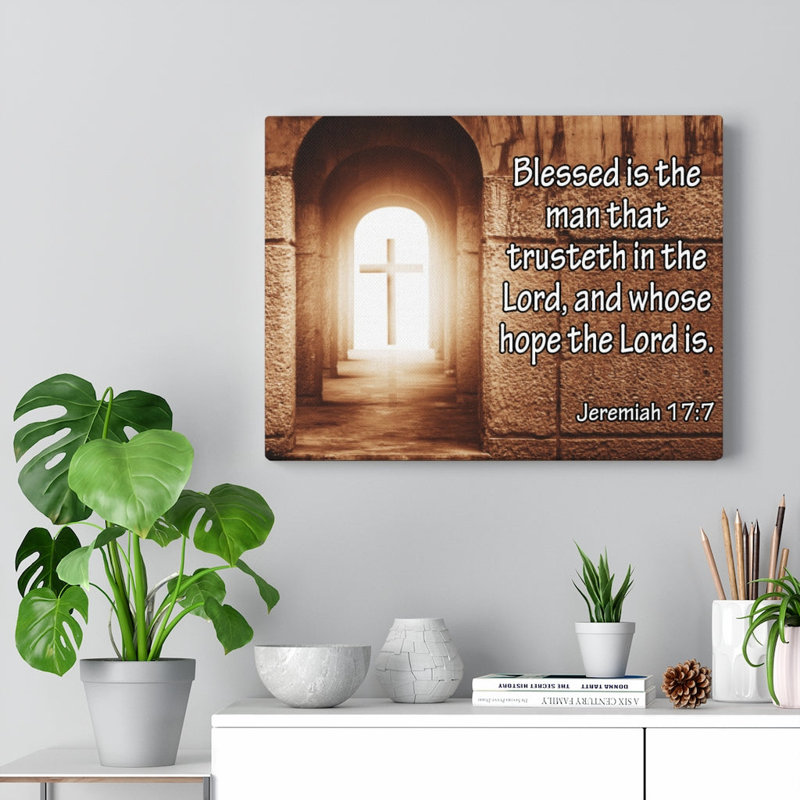 Gift For Dad Jeremiah 17:7 - Wrapped Canvas Print, 61cm H x 76cm W