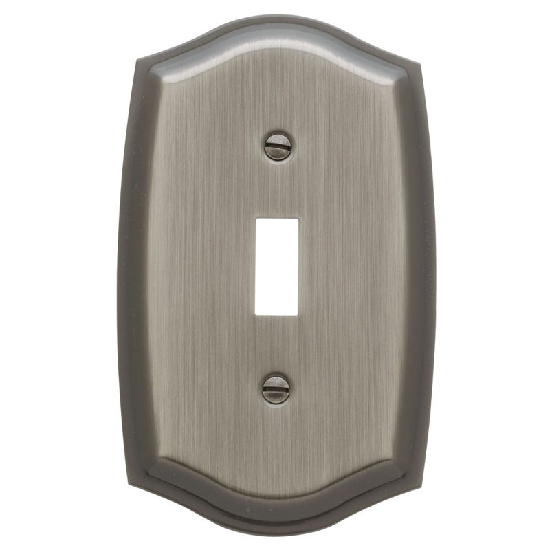 Colonial 1-Gang Toggle Light Switch Wall Plate, Polished Chrome