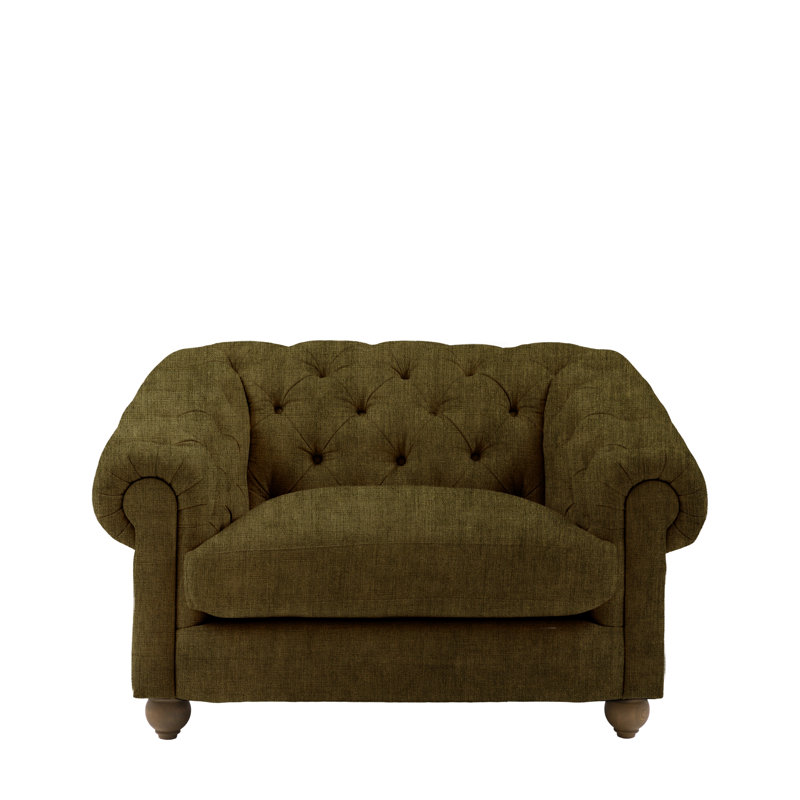 Upholstered Armchair, Green