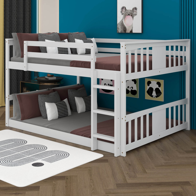 Felizitas Kids Bunk Bed, White, Full