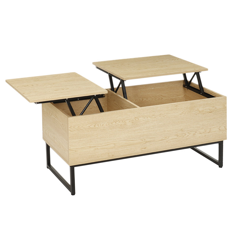 Table basse à plateau relevable avec rangement aidrick