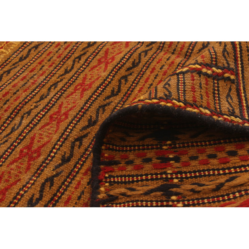 Tapis décoratif en laine noué à la main de conception unique noué à la main new age kashkoli de 3 pi 1 po x 4 pi 10 po