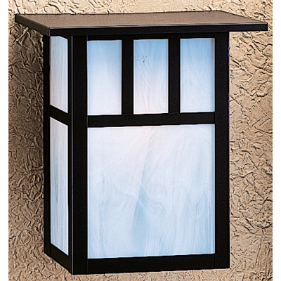 Huntington 1-Light Outdoor Wall Lantern -  Arroyo Craftsman, HS-8AF-BK