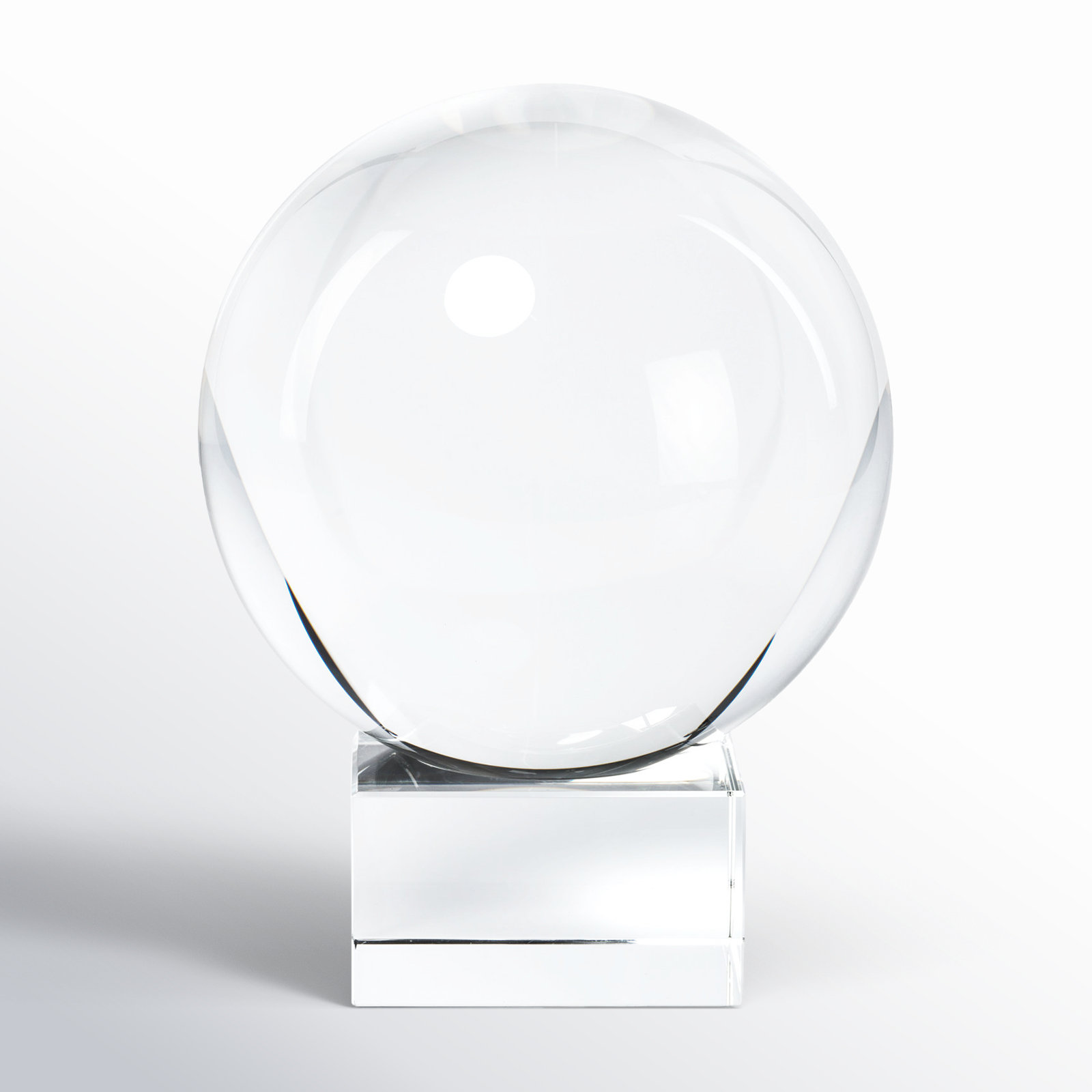 Rafael Sculpture, Clear, 10" H x 7.75" W x 7.75" D
