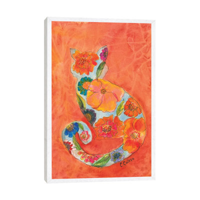 Fleur Cat 1 Piece Painting on Canvas