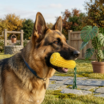 Jouet à mâcher en forme de maïs durable pour petits, moyens et grands chiots, interactif, pour Power Chewers