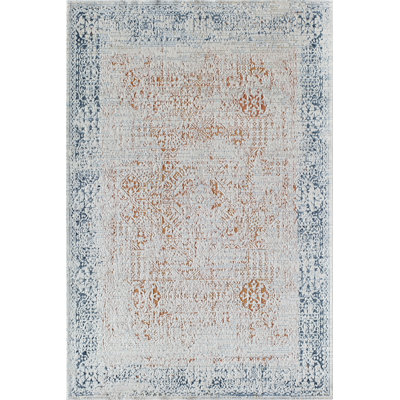 Tapis rétro à motif de souci Marron