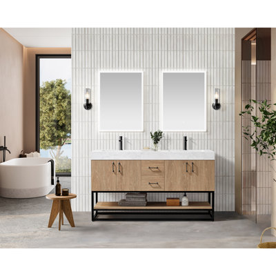 Ensemble de meuble-lavabo double 60 po Alistair