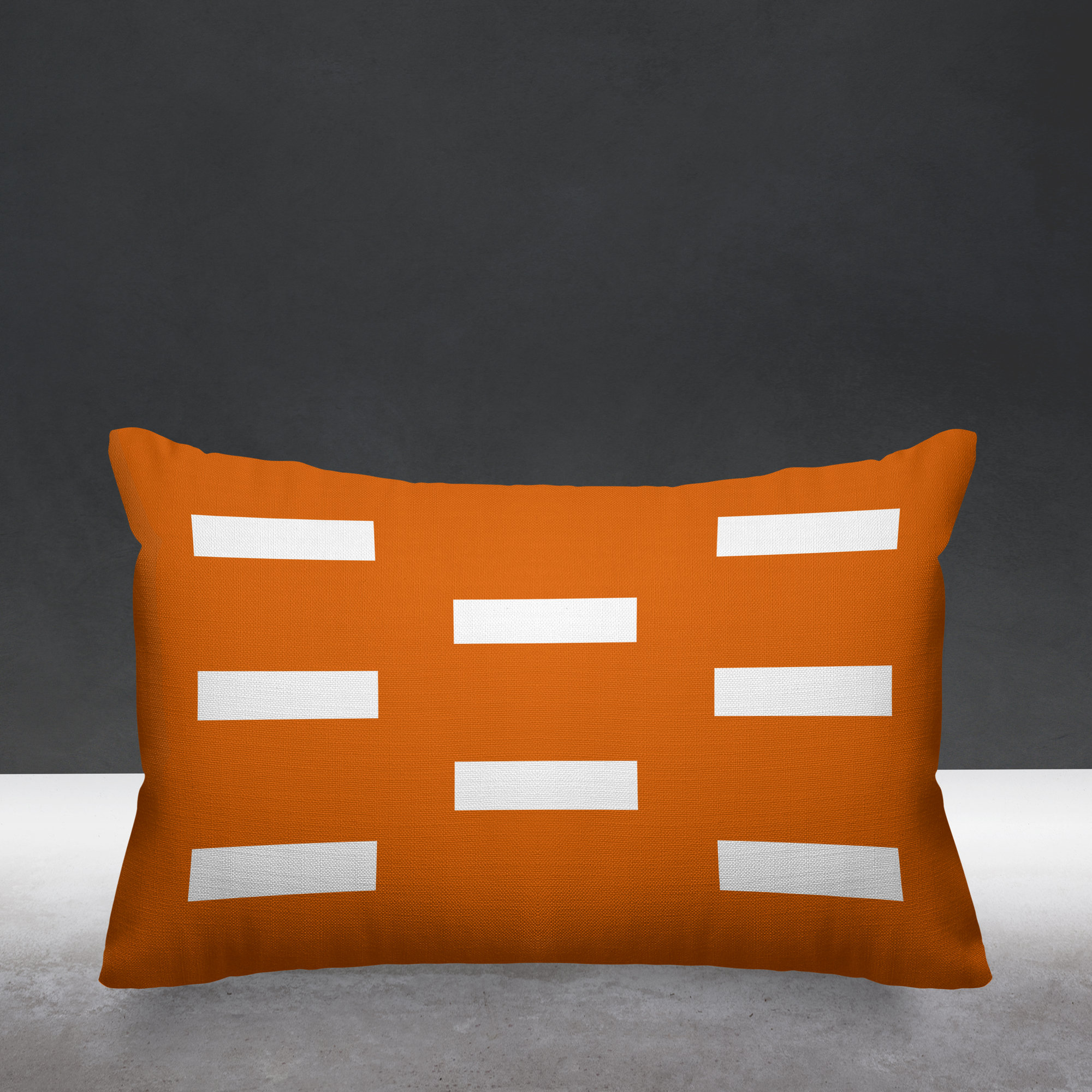 Luella Geometric Indoor/Outdoor Throw Pillow, Orange
