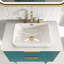 Lavabo intégré en céramique blanche avec surface facile à nettoyer