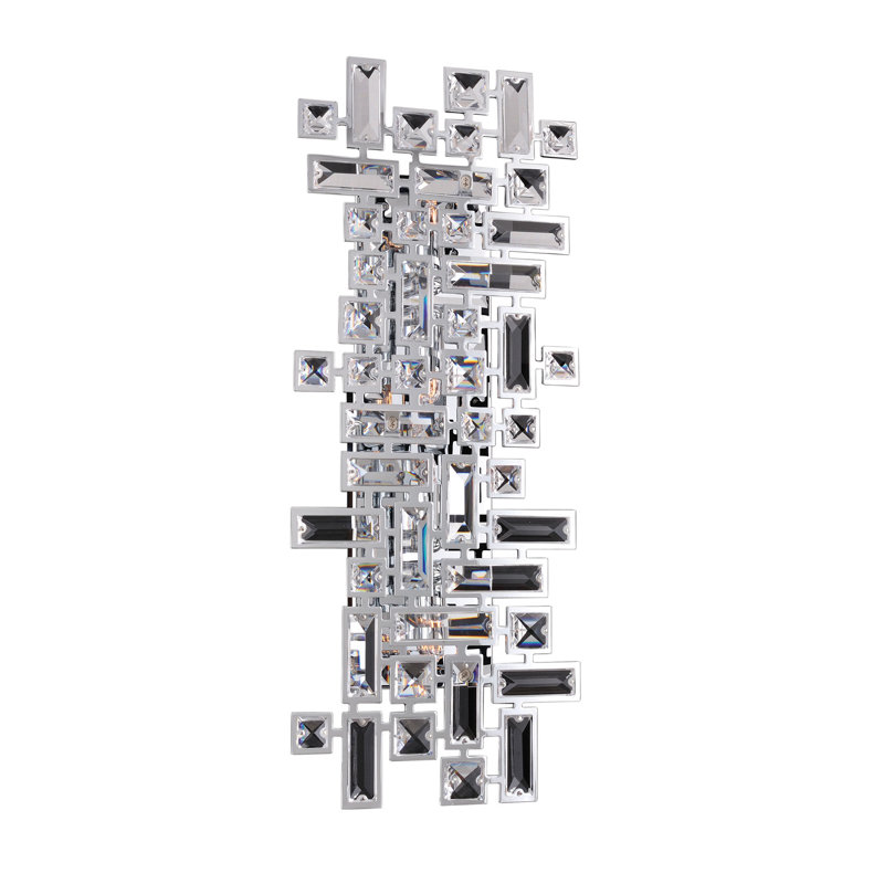 Vermeer 4 LT Clear Wall Sconce Allegri, Chrome
