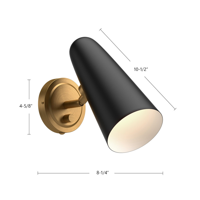 Daniel Dimmable Vanity Light, Matte Black