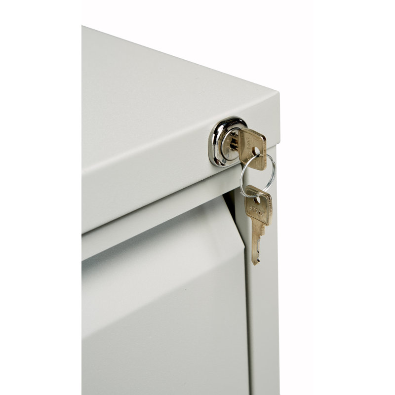 46cm Wide 3 -Drawer Steel File Cabinet, Grey