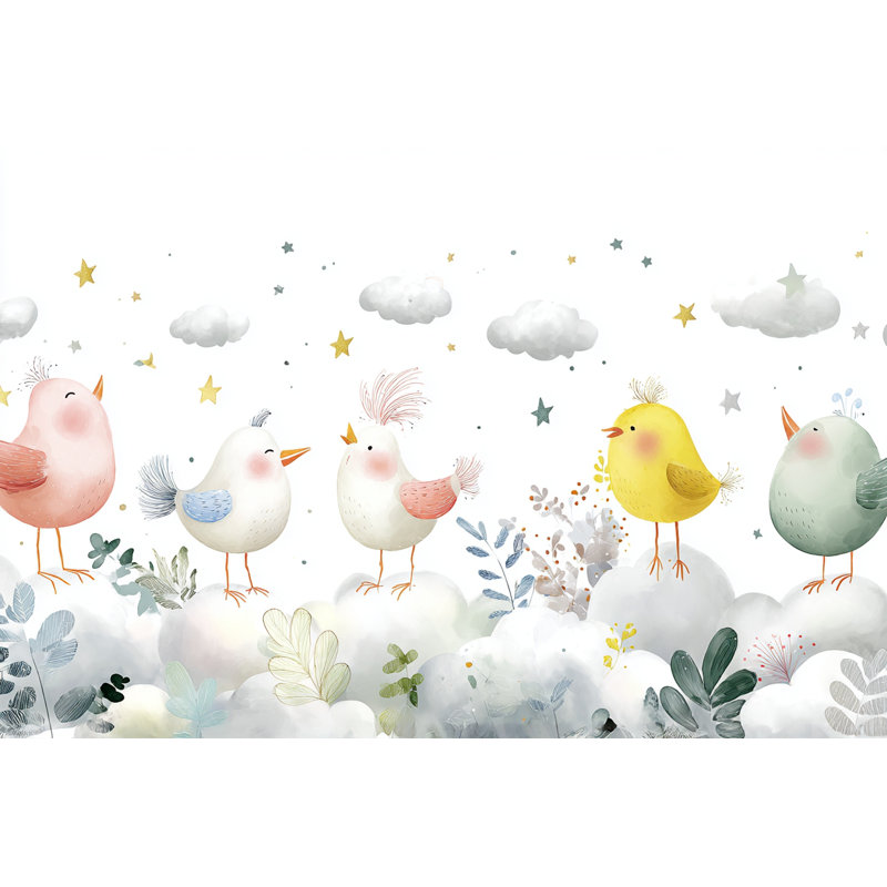 Art mural sur toile à plumes rythmées, H 16 po x l 24 po