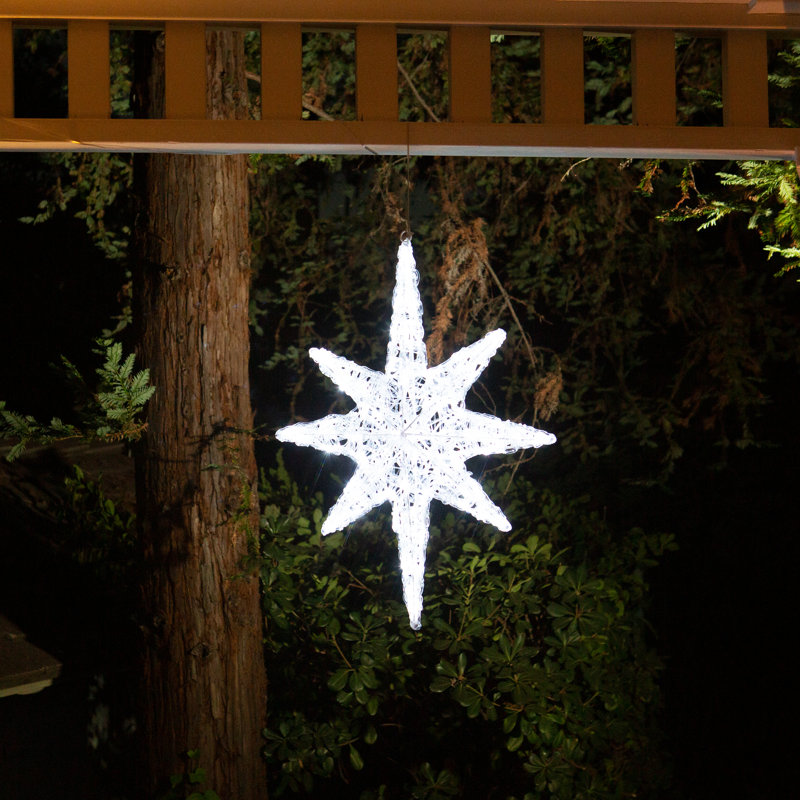 Étoile lumineuse suspendue 3D