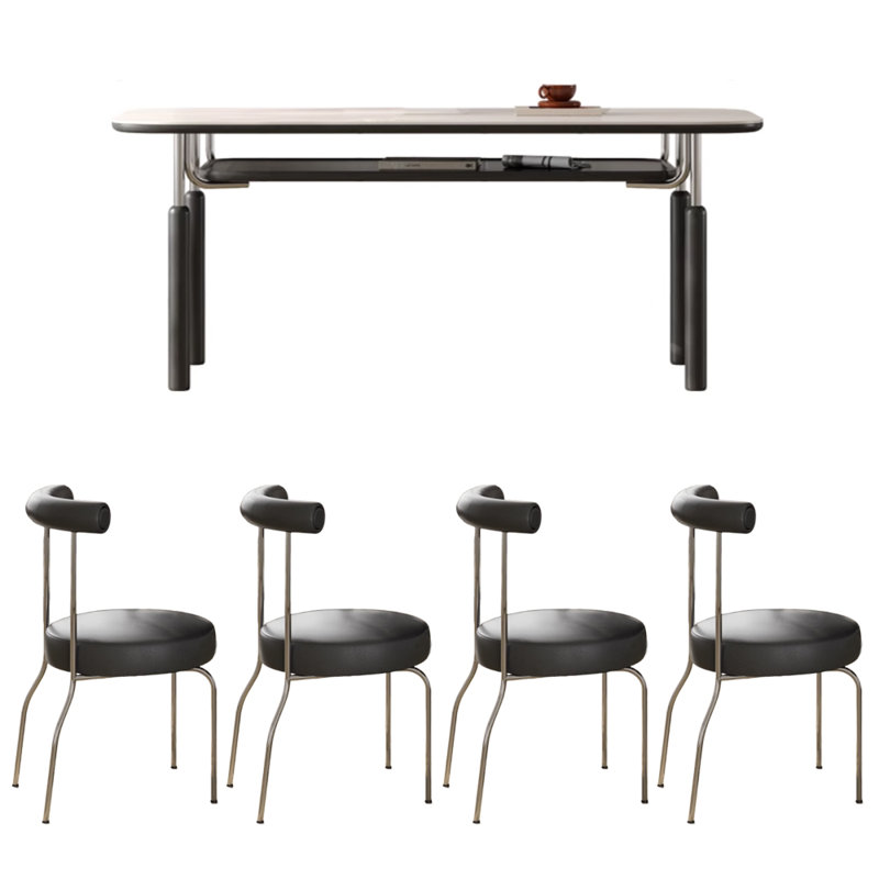 Table de salle à manger moderne, H 29,52 po x L 70,86 po x l 31,49 po