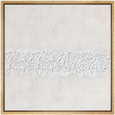 Minimalist Landscape " Pastel White Paint Stroke Landscape Abstract Shapes Modern Art Decoration Minimalism Relax/Calm "