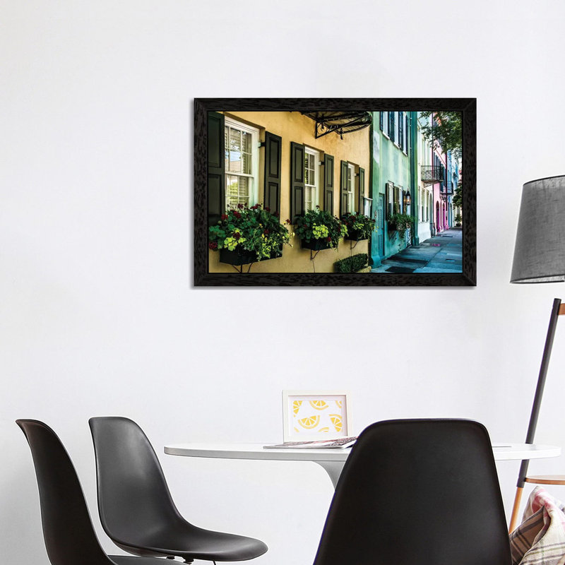 Charleston - Print, 66.04 cm H x 45.72 cm W, Black Floater Frame