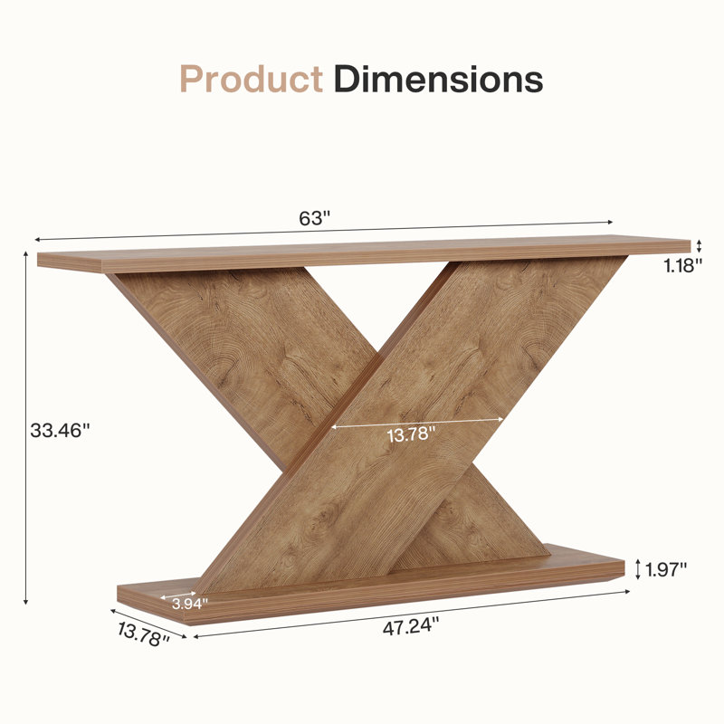 63" Farmhouse Console Table