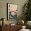 Red Bridge at Twilight Japandi - Wrapped Canvas-2133201417-2133201427