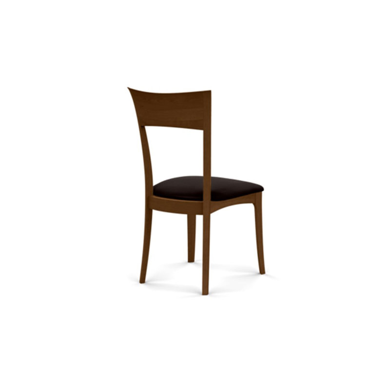 Ingrid Upholstered Dining Chair, Saddle Cherry, Ebony Leather