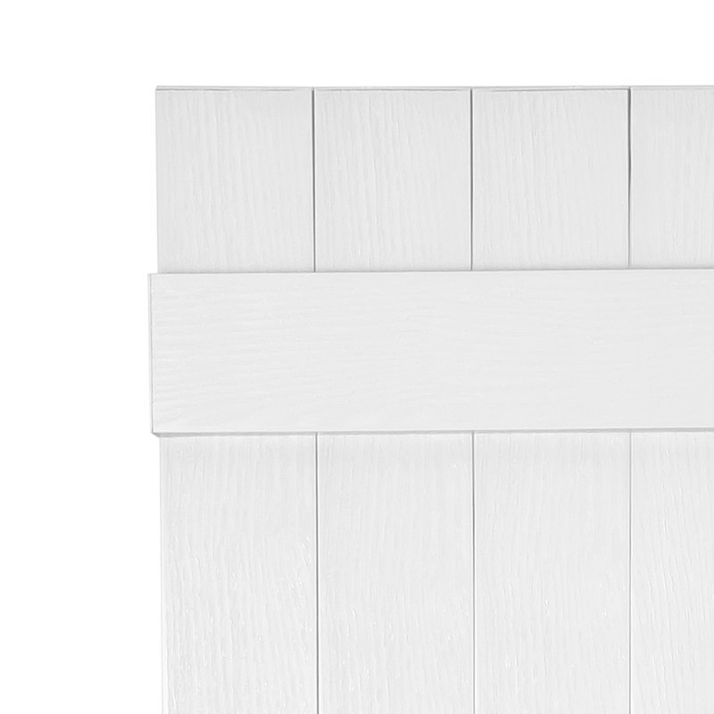 Persiennes personnalisées à 4 planches fermées, Blanc, 58"
