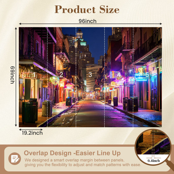 Red Barrel Studio Peel and Stick Wallpaper Bourbon Street New Orleans ...