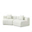 Canapé modulaire incurvé chenille avec 2 coussins Chenille-2074729241