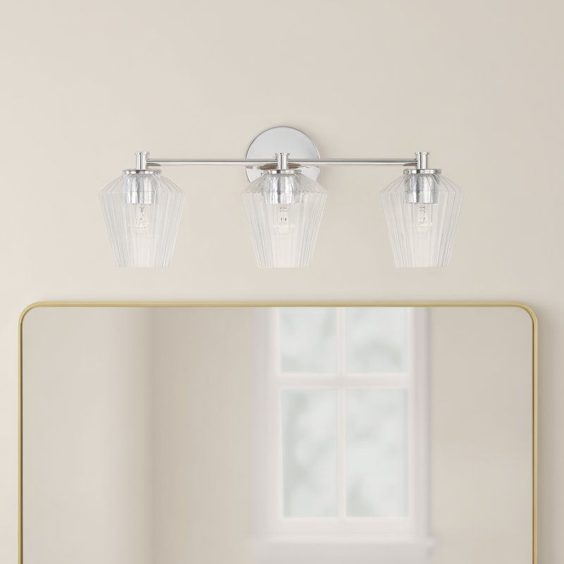 Depner 3-Light Dimmable Vanity Light, Polished Nickel