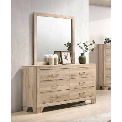Ilmie Commode double 6 tiroirs avec miroir