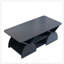 Table basse de coin rectangulaire en bois d'ingénierie avec tablettes ouvertes pour un assemblage facile et une conception géométrique moderne-319142043