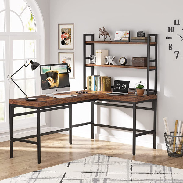 17 Stories L Shape Desk with Hutch & Reviews | Wayfair