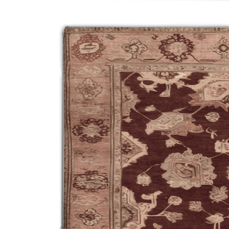 Tapis intérieur et extérieur brun Overdyed, Rectangulaire 2 pi x 3 pi