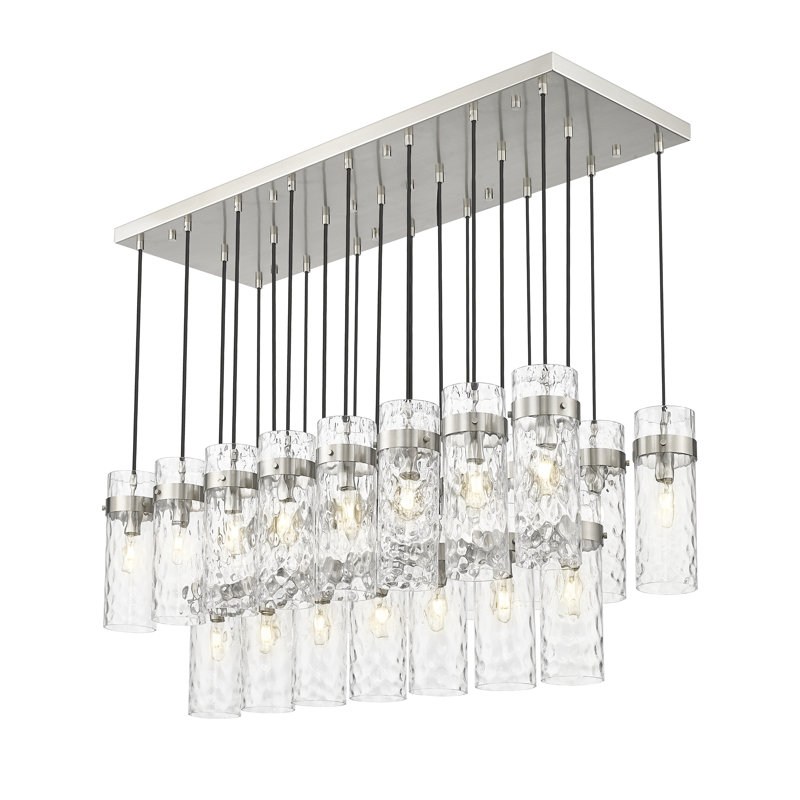 Magruder 23 Light Linear Chandelier, Brushed Nickel