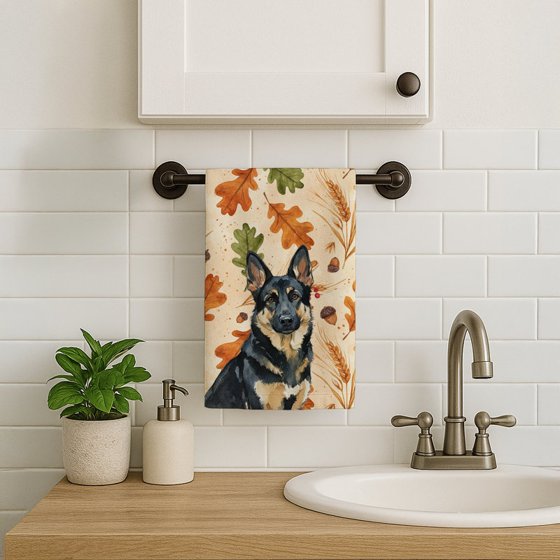 Serviette de cuisine tricolore Sheltie, Black and Tan German Shepherd