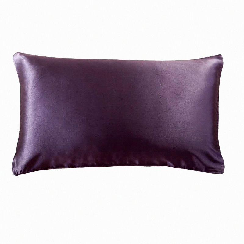Luxury Silk Beauty Pillowcase - 100% Mulberry Silk, 22 Momme, Hair & Facial Care, Toddler/Travel Size, Charcoal Gray - Hypoallergenic & Smooth