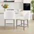 Tabouret de comptoir avec accoudoirs Bethea